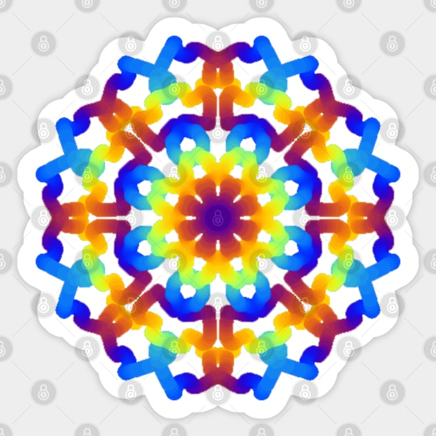 Blossoming Star Kaleidoscope Sticker by KarmicKal